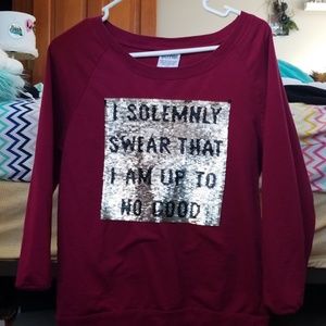 2 way sequin Harry Potter Barely worn Size M